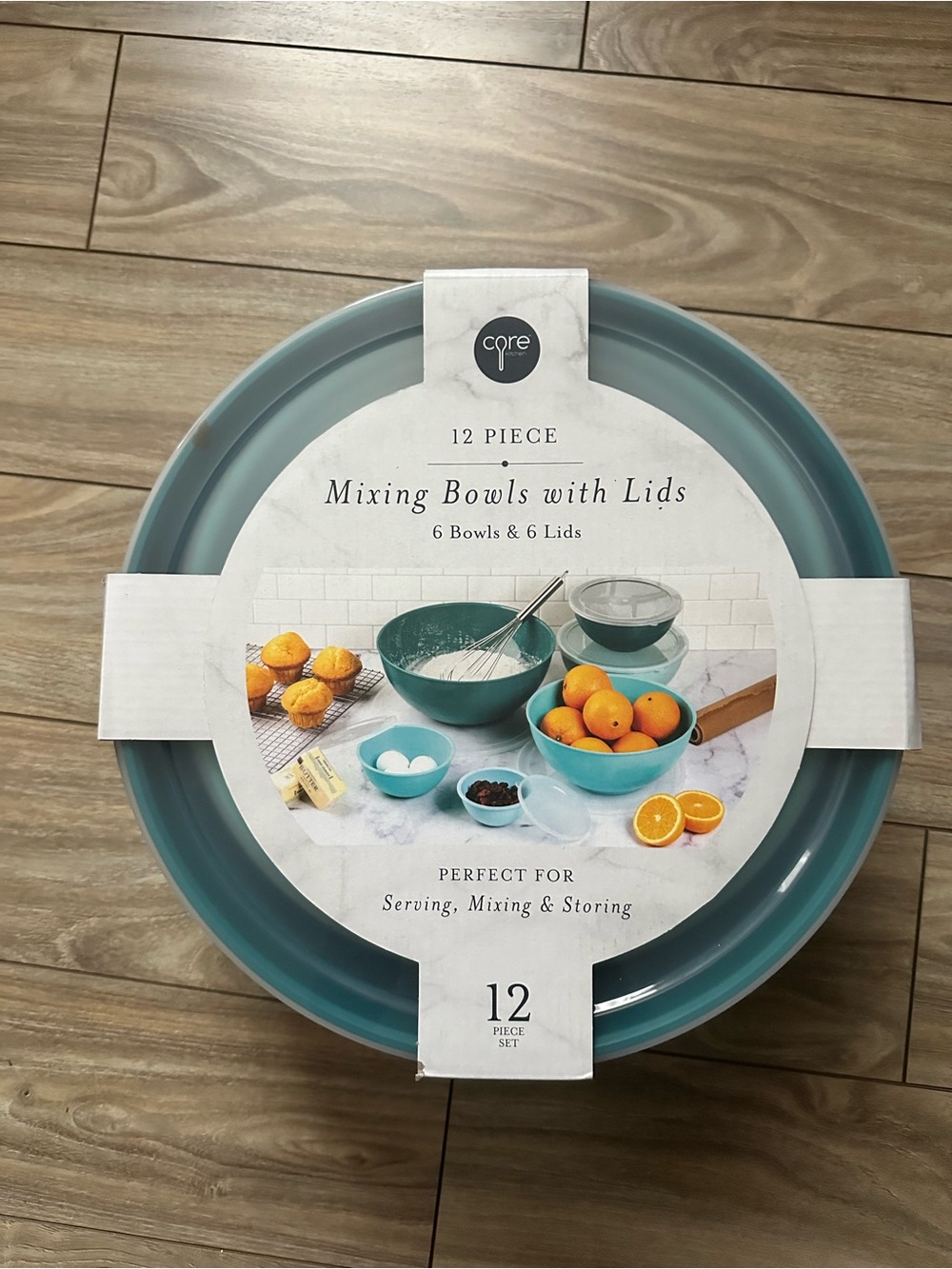 Core 12-Piece Mixing Bowls with Lids - Teal